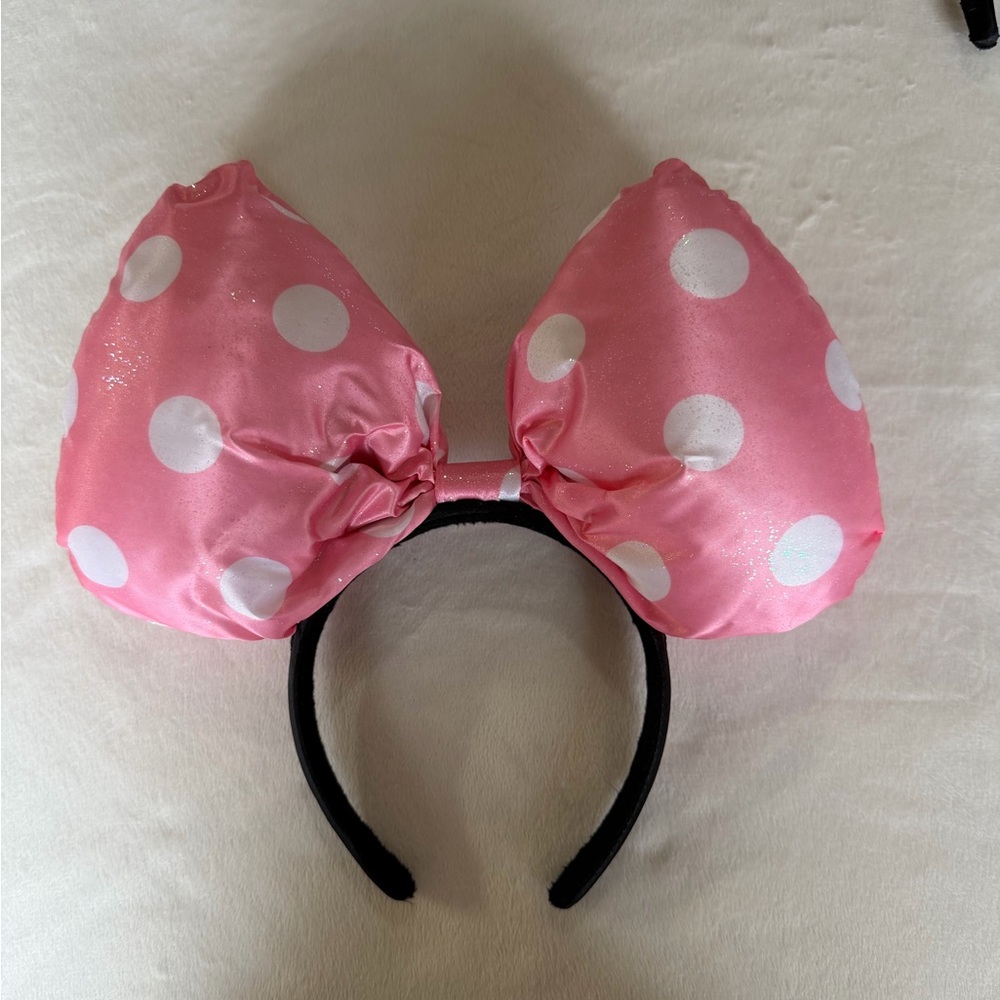 Minnie Mouse Pink Polka Dot Bow Headband